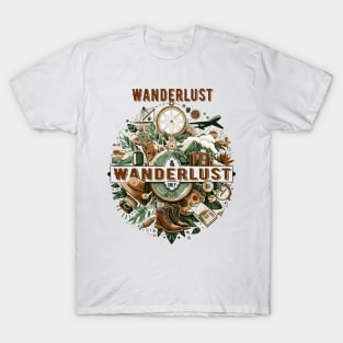 "Wanderlust & Wanderlust Only" - Travel Adventure Art Design T-Shirt